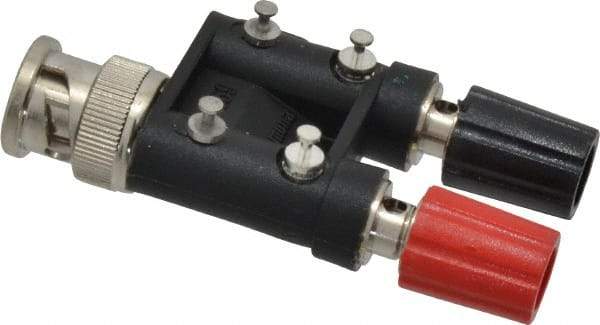 Pomona - Black Electrical Test Equipment Adapter - Use with Male BNC to Isolated Binding Posts - Strong Tooling