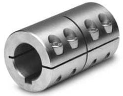 Climax Metal Products - 2" Inside x 3-3/8" Outside Diam, One Piece Split Clamping Collar with Keyway - Strong Tooling