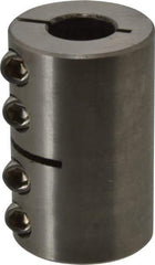 Climax Metal Products - 1/2" Inside x 1-1/8" Outside Diam, One Piece Split Clamping Collar - 1-3/4" Long - Strong Tooling