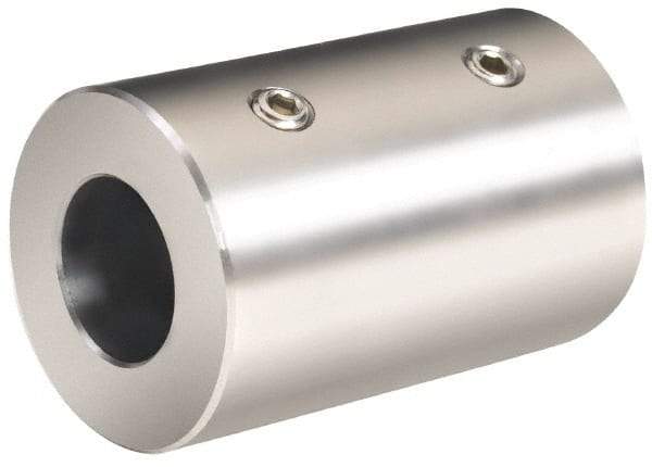 Climax Metal Products - 25mm Inside x 50mm Outside Diam, Metric Set Screw Rigid Coupling without Keyway - 76mm Long - Strong Tooling