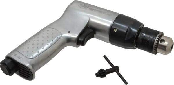 Ingersoll-Rand - 3/8" Keyed Chuck - Pistol Grip Handle, 2,000 RPM, 4 CFM, 0.5 hp, 90 psi - Strong Tooling