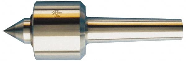 Riten - MT4 Taper Shank, 3-1/16" Head Diam Carbide Tipped Live Center - 5,000 Max RPM, 2-25/32" Head Length, 1-3/8" Point Diam, 1-13/16" Point Len, 1,000 Lb Max Workpc, 7/8" Tip Diam, Standard Point - Strong Tooling