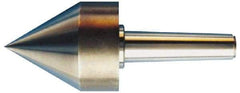 Riten - MT2 Taper Shank, 2-1/2" Head Diam Live Center - 2-1/2" Point Diam, 3-3/4" Point Len, 260 Lb Max Workpc, 3-3/4" OAL, Pipe Nose Point - Strong Tooling