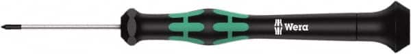 Wera - #000 Phillips Point, 40mm Blade Length Precision Phillips Screwdriver - 137mm OAL - Strong Tooling