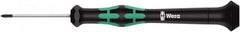 Wera - #000 Phillips Point, 40mm Blade Length Precision Phillips Screwdriver - 137mm OAL - Strong Tooling