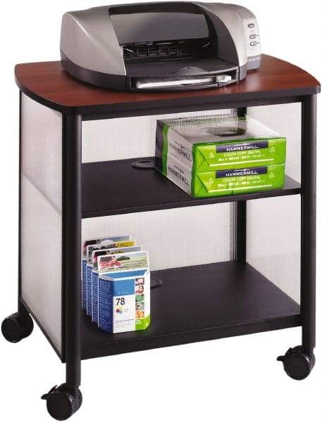 Safco - Black & Cherry Case/Stand - Use with Printer, Office Machines - Strong Tooling