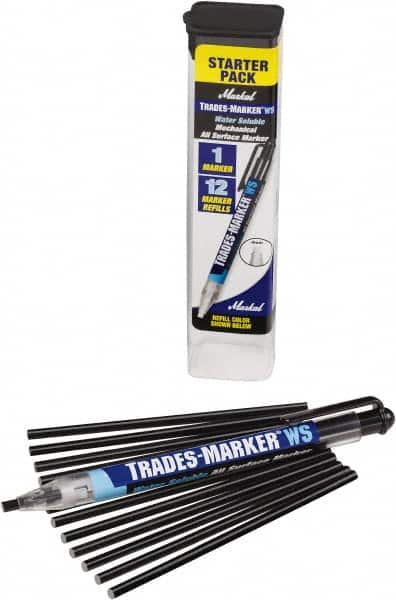 Markal - Black All Purpose Wax Crayon - Flat Tip - Strong Tooling