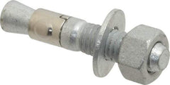 Powers Fasteners - 1/2" Diam, 1/2" Drill, 2-3/4" OAL, 3-3/8" Min Embedment Wedge Expansion Concrete Anchor - Steel, Galvanized Finish, Hex Nut Head, Hex Drive, 2" Thread Length - Strong Tooling