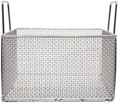 Marlin Steel Wire Products - 14" Deep, Square Stainless Steel Mesh Basket - 1/4" Perforation, 14" Wide x 8" High - Strong Tooling