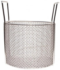 Marlin Steel Wire Products - Round Stainless Steel Mesh Basket - 1/4" Perforation, 10" Wide x 8" High - Strong Tooling