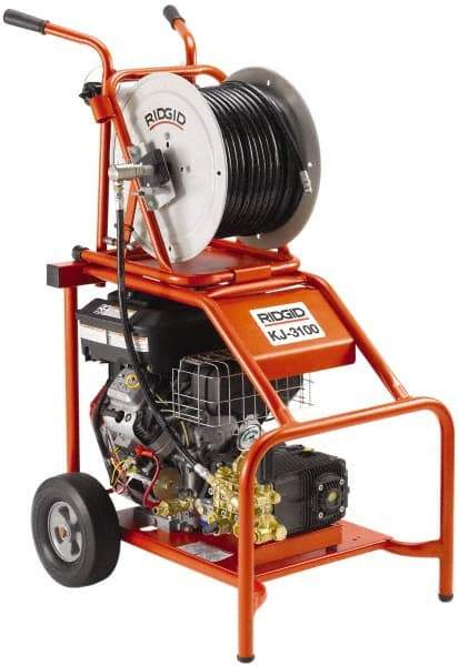 Ridgid - Gas Jet Battery Drain Cleaning Machine - For 2" to 10" Pipe, 3/8" x 300' Cable - Strong Tooling