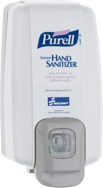 Ability One - 1000 mL Liquid Hand Sanitizer Dispenser - Plastic, Hanging, Gray - Strong Tooling