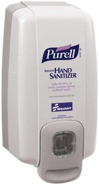 Ability One - 1000 mL Liquid Hand Sanitizer Dispenser - Plastic, Hanging, Gray - Strong Tooling