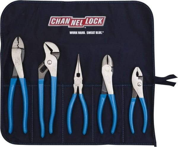 Channellock - 5 Piece Plier Set - Comes in Tool Roll - Strong Tooling