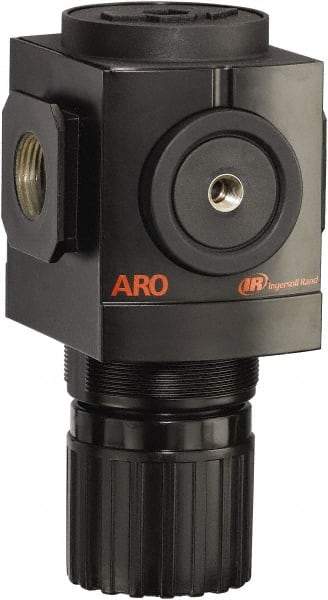 ARO/Ingersoll-Rand - 3/4 NPT Port, 290 CFM, Aluminum Heavy-Duty Regulator - 0 to 140 psi Range, 250 Max psi Supply Pressure, 1/8" Gauge Port Thread, 4.091" Wide x 7.223" High - Strong Tooling