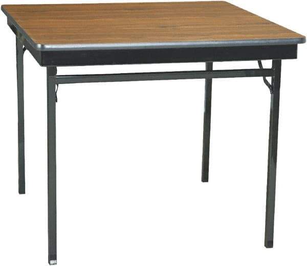 Barricks - 36" Long x 36" Wide x 30" High, Folding Table - Walnut & Black - Strong Tooling