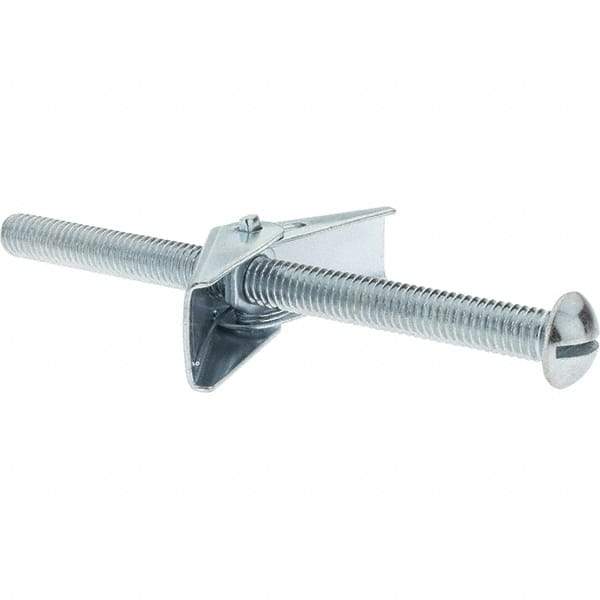 Value Collection - 3/8" Diam, 5" Long, Toggle Bolt Drywall & Hollow Wall Anchor - Steel, Use with Concrete/Masonry, Hollow Tile, Plaster & Wallboard - Strong Tooling