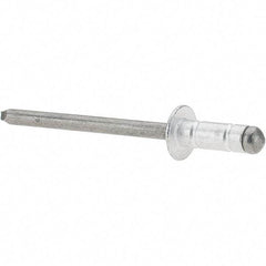 RivetKing - Dome Head Aluminum Multi Grip Blind Rivet - Steel Mandrel, 0.047" to 0.252" Grip, 0.415" Length Under Head, 5/32" Body Diam - Strong Tooling