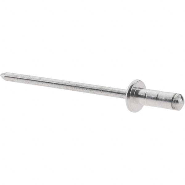 Value Collection - Dome Head Aluminum Multi Grip Blind Rivet - Steel Mandrel, 0.039" to 0.189" Grip, 0.328" Length Under Head, 1/8" Body Diam - Strong Tooling