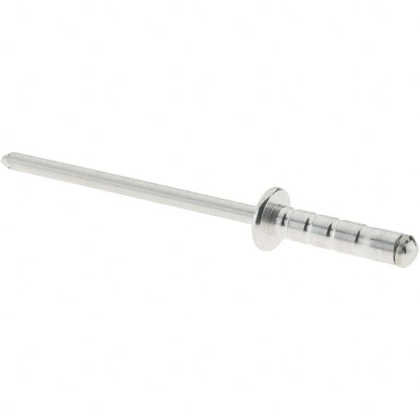 RivetKing - Dome Head Aluminum Multi Grip Blind Rivet - Steel Mandrel, 0.157" to 0.315" Grip, 0.468" Length Under Head, 1/8" Body Diam - Strong Tooling