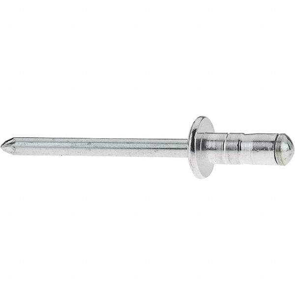 RivetKing - Dome Head Aluminum Multi Grip Blind Rivet - Steel Mandrel, 0.063" to 0.252" Grip, 0.44" Length Under Head, 3/16" Body Diam - Strong Tooling