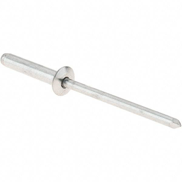 RivetKing - Size 4-8 Dome Head Aluminum Open End Blind Rivet - Aluminum Mandrel, 3/8" to 1/2" Grip, 1/8" Body Diam - Strong Tooling