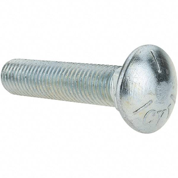 Value Collection - 3/4-10 UNC 3-1/2" Length Under Head, Standard Square Neck, Carriage Bolt - Grade 5 Steel, Zinc-Plated Finish - Strong Tooling