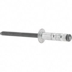 RivetKing - Dome Head Aluminum Open End Blind Rivet - Steel Mandrel, 0.252" to 0.504" Grip, 0.731" Length Under Head, 3/16" Body Diam - Strong Tooling