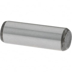 Value Collection - 1/4" Diam x 3/4" Pin Length Grade 8 Alloy Steel Standard Dowel Pin - C 50-58 Hardness, 12,800 Lb Breaking Strength, 1 Beveled & 1 Rounded End - Strong Tooling