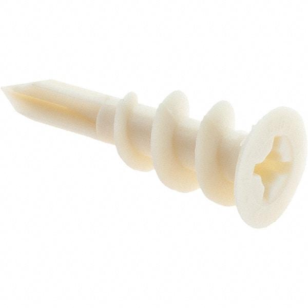 Value Collection - 3/8 to 5/8" Thick, Self Drilling Drywall & Hollow Wall Anchor - Nylon, Use with Wallboard - Strong Tooling