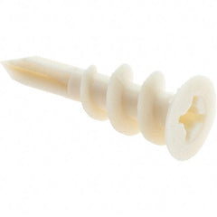 Value Collection - 3/8 to 5/8" Thick, Self Drilling Drywall & Hollow Wall Anchor - Nylon, Use with Wallboard - Strong Tooling