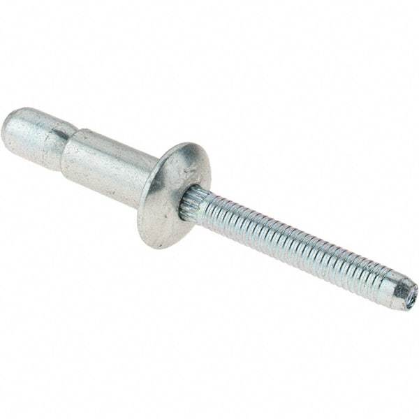 Value Collection - Protruding Head Steel Structural Blind Rivet - Steel Mandrel, 0.08" to 3/8" Grip, 0.53" Head Diam, 0.261" to 0.272" Hole Diam, 0.56" Length Under Head, 1/4" Body Diam - Strong Tooling