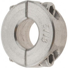 Value Collection - 5/16" Bore, Stainless Steel, Two Piece Shaft Collar - 11/16" Outside Diam, 5/16" Wide - Strong Tooling