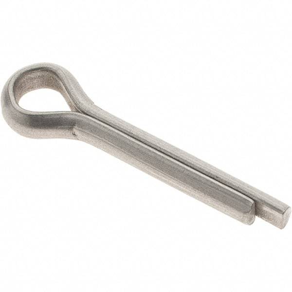 Value Collection - 3/16" Diam x 1" Long Extended Prong Cotter Pin - Grade 18-8, Uncoated, Stainless Steel - Strong Tooling