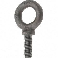 Value Collection - 5,000 Lb Capacity, Steel, 3/4-10 Thread, Fixed Lifting Eye Bolt - Fully Threaded, 2" Shank, 2" Thread Length, Shoulder - Strong Tooling