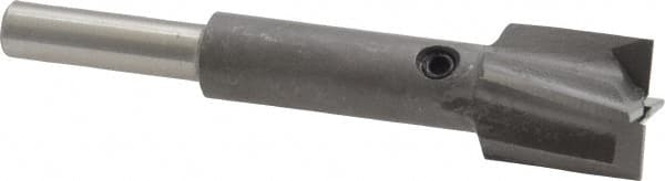 Made in USA - 19/32" Diam, 1/4" Shank, Diam, 4 Flutes, Straight Shank, Interchangeable Pilot Counterbore - Strong Tooling