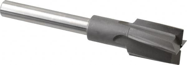 Made in USA - 1-1/16" Diam, 1/2" Shank, Diam, 4 Flutes, Straight Shank, Interchangeable Pilot Counterbore - Strong Tooling