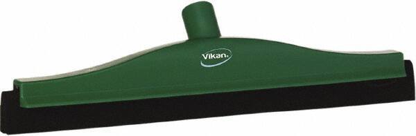 Vikan - 16" Foam Rubber Blade Bench Squeegee - Double Edge, Green, Plastic Holder - Strong Tooling