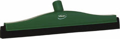 Vikan - 16" Foam Rubber Blade Bench Squeegee - Double Edge, Green, Plastic Holder - Strong Tooling