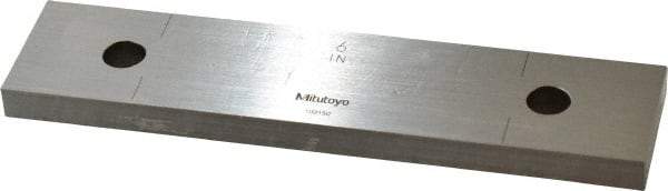 Mitutoyo - 6" Rectangular Steel Gage Block - Accuracy Grade 0, Includes Certificate of Inspection - Strong Tooling