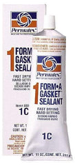 Permatex - 11 oz Tube Brown Rosin Gasket Sealant - -65 to 400°F Operating Temp, 24 hr Full Cure Time - Strong Tooling