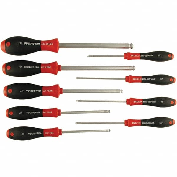 Wiha - 9 Piece Ball Hex Screwdriver Set - Comes in Box - Strong Tooling