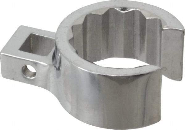 Proto - 1-1/16" 12 Point 3/8" Drive Chrome Flare Nut Crowfoot Wrench - 1-17/32" Head Diam x 25/32" Head Thickness, 1-1/2" OAL - Strong Tooling