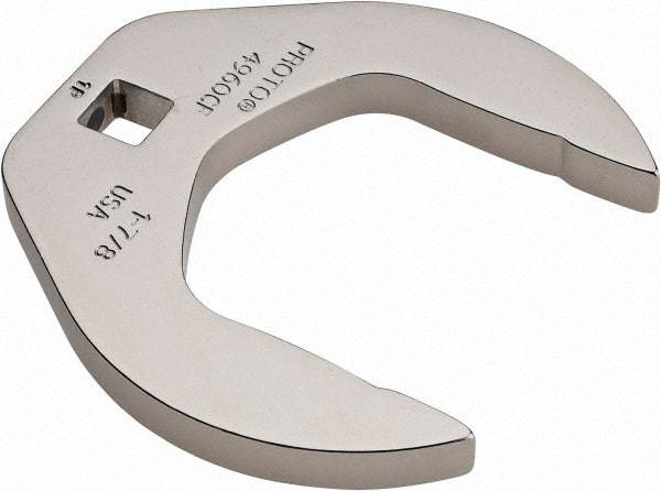 Proto - 1-7/8" 3/8" Drive Chrome Open End Crowfoot Wrench - 3.2" Head Diam x 0.38" Head Thickness - Strong Tooling