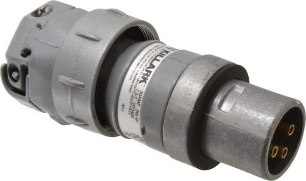 Hubbell Killark - 4 Pole, 3 Pin Cofiguration, NEMA 4X, 30 Amp Plug - 250 VDC, 600 VAC, Self Grounding - Strong Tooling