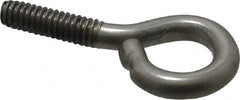 Gibraltar - 1/4-20, Stainless Steel Wire Turned Open Eye Bolt - 7/8" Thread Length, 1/2" ID x 15/16" OD, 1" Shank Length - Strong Tooling