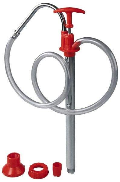 PRO-LUBE - Oil Lubrication Polyethylene Lever Hand Pump - For 5 Gal Container, Use with Antifreeze, Diesel Fuel, Engine Oil, Gear Oil & Light Fuel Oil, Do Not Use with Corrosive Media & Water-Based Media - Strong Tooling