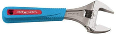 Channellock - 1-1/2" Jaw Capacity, 8" Standard Adjustable Wrench - Chrome Vanadium Steel, Chrome Finish - Strong Tooling