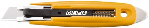 Olfa - Retractable Utility Knife - 2.84" High Carbon Tool Steel Blade, Yellow ABS Plastic/Stainless Steel Handle, 1 Blade Included - Strong Tooling