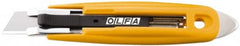 Olfa - Retractable Utility Knife - 2.84" High Carbon Tool Steel Blade, Yellow ABS Plastic/Stainless Steel Handle, 1 Blade Included - Strong Tooling